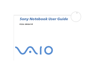 Manual Sony Vaio PCG-SRX41P Laptop