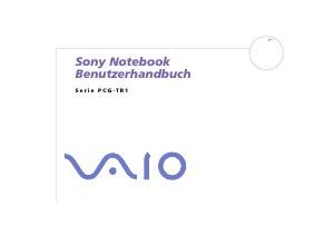 Bedienungsanleitung Sony Vaio PCG-TR1MP Notebook