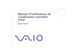 Mode d’emploi Sony Vaio PCG-Z1RSP Ordinateur portable