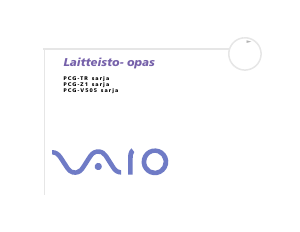 Käyttöohje Sony Vaio PCG-Z1XEP Kannettava tietokone