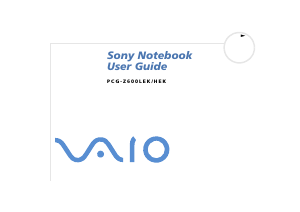 Manual Sony Vaio PCG-Z600LEK Laptop