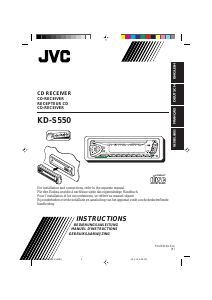 Handleiding JVC KD-S550 Autoradio