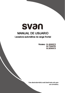 Manual de uso Svan SL8200ED Lavadora