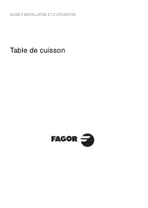 Mode d’emploi Fagor 3FIB-4GLTDF Table de cuisson