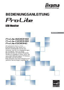 Bedienungsanleitung iiyama ProLite B2083HSD LCD monitor