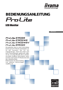 Bedienungsanleitung iiyama ProLite E1902S LCD monitor