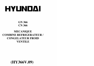 Mode d’emploi Hyundai CN 366 Réfrigérateur combiné