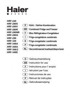 Handleiding Haier HRF-280S Koel-vries combinatie