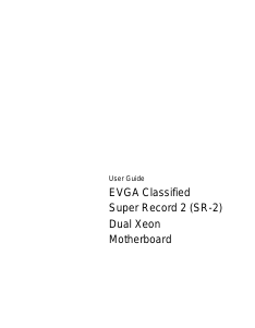 Handleiding EVGA Classified SR-2 Moederbord