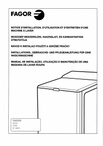 Manual Fagor 2FET-116 Máquina de lavar roupa