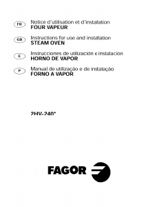 Manual Fagor 2HV-240I Forno