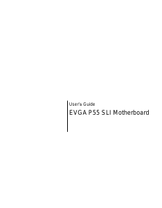 Manual EVGA P55 SLI Motherboard