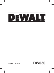 Rokasgrāmata DeWalt DW030P Lāzera attāluma mērītājs