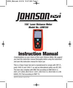 Handleiding Johnson LDM150 Afstandsmeter