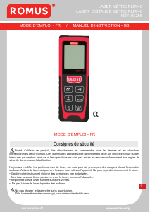 Mode d’emploi Romus RLM-40 Mètre de distance au laser