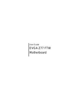 Handleiding EVGA Z77 FTW Moederbord