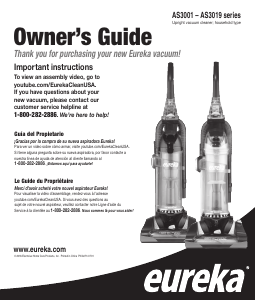 Manual Eureka AS3001AA AirSpeed Vacuum Cleaner