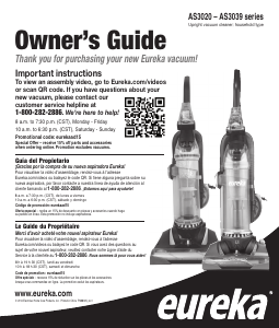 Manual Eureka AS3030A AirSpeed Vacuum Cleaner