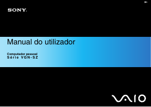 Manual Sony Vaio VGN-SZ3HP Computador portátil
