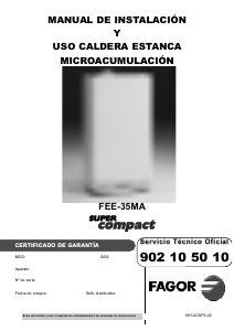 Manual de uso Fagor FEE-35MAUK1N Caldera de gas