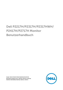 Bedienungsanleitung Dell P2717H LCD monitor