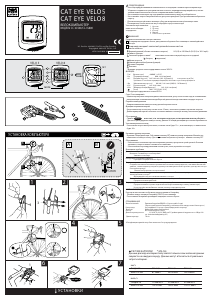 Руководство Cateye CC-VL800 Velo 8 Велокомпьютер
