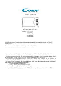 Instrukcja Candy EGO G25D CG Kuchenka mikrofalowa
