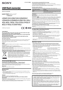 Priručnik Sony USM8GLX USB pogon