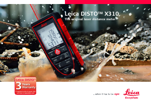 Manuál Leica Disto X310 Laserový dálkoměr