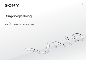 Brugsanvisning Sony Vaio VPCEF3S1R Bærbar computer