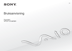 Bruksanvisning Sony Vaio VPCF13B4E Bärbar dator