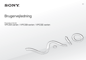 Brugsanvisning Sony Vaio VPCSA3C5E Bærbar computer