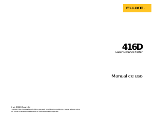 Manual de uso Fluke 416D Medidor láser