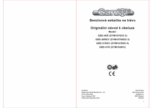 Manuál Gardol GBD-46R Travní sekačka