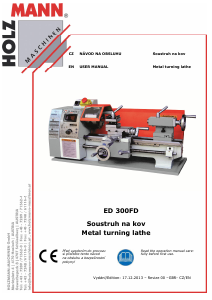 Manuál Holzmann ED 300FD Soustruh