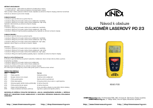 Manuál Kinex PD 23 Laserový dálkoměr
