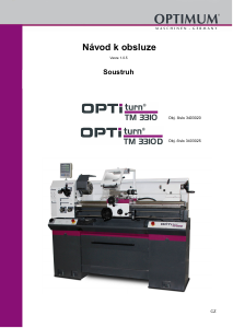 Manuál Optimum TM 3310D Optiturn Soustruh