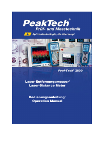 Handleiding PeakTech P 2800 Afstandsmeter