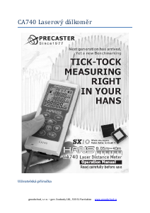 Manuál Precaster CA740 Laserový dálkoměr