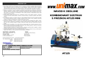Návod Uni-Max AT125 Sústruh