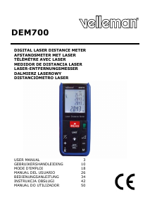 Manual de uso Velleman DEM700 Medidor láser