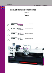 Manual De Uso Optimum TH 5630 Optiturn Torno