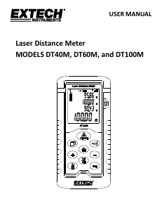 Manual Extech DT100M Laser Distance Meter