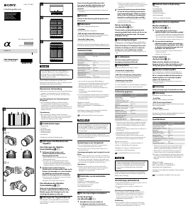Manual Sony NEX-C3Y Lente