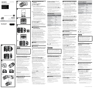 Bedienungsanleitung Sony SAL70300G2 Objektiv