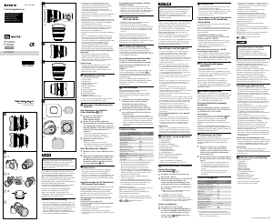 Bedienungsanleitung Sony SEL14F18GM Objektiv