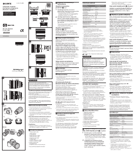 Rokasgrāmata Sony SEL1635GM Fotokameras objektīvs
