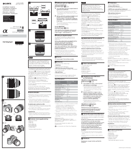 Käyttöohje Sony SEL1635Z Kameranlinssi