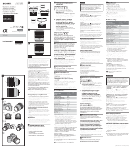 Instrukcja Sony SEL1635Z Obiektyw