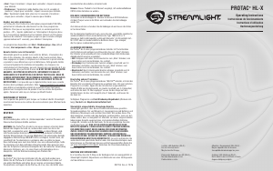 Handleiding Streamlight Protac HL-X Zaklamp